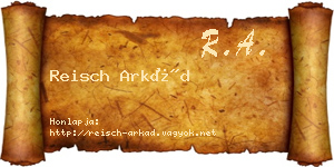 Reisch Arkád névjegykártya